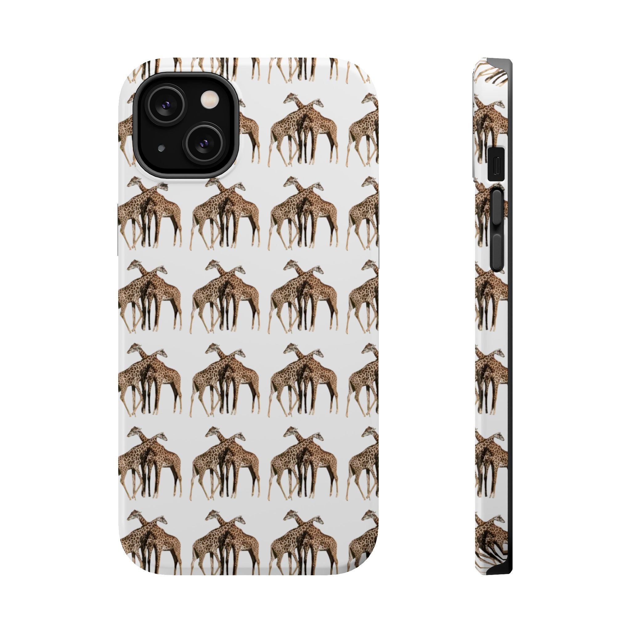 Giraffe Nature Photo Magnetic iPhone & Samsung Case — MagSafe Compatible, Dual-Layer Impact-Resistant Cover, Wildlife Gift