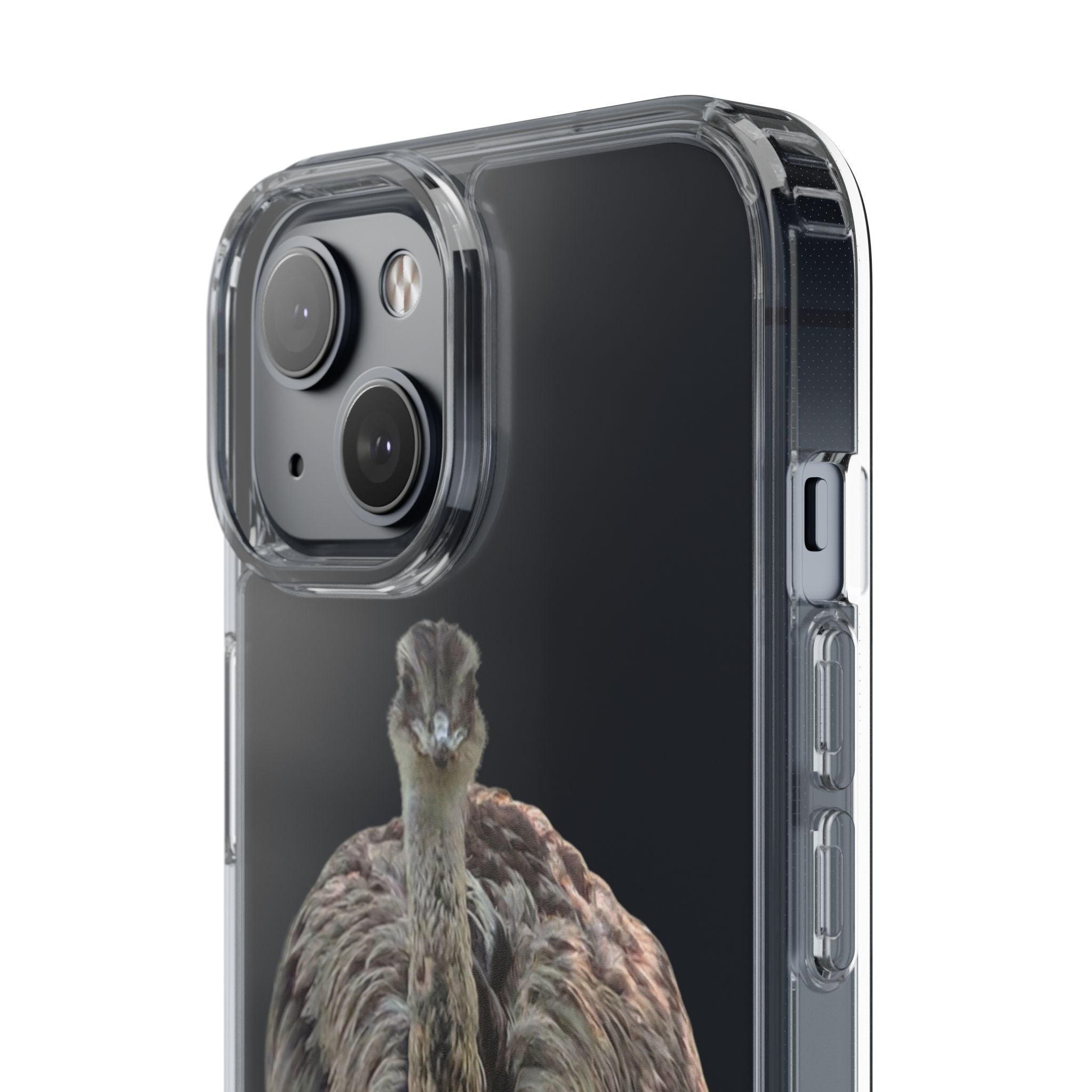 Clear Phone Case — Cute Emu Bird Design