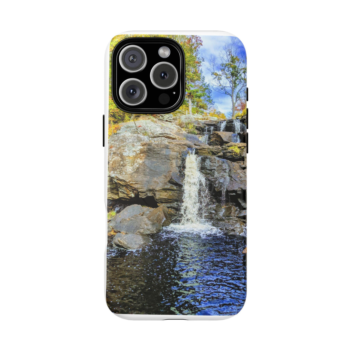 Waterfall Nature Photo Tough iPhone Case — Scenic Landscape Magnetic Cover, Impact-Resistant Phone Case, Nature Lover Gift