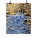 River Stream Nature Poster — Matte Vertical Wall Art for Home & Cabin Décor