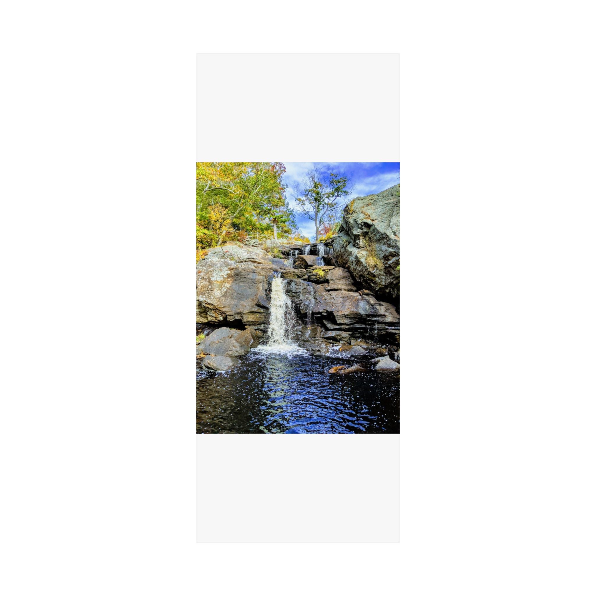Waterfall Nature Poster — Vertical Matte Landscape Print