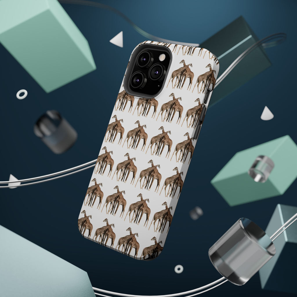 Giraffe Nature Photo Magnetic iPhone & Samsung Case — MagSafe Compatible, Dual-Layer Impact-Resistant Cover, Wildlife Gift