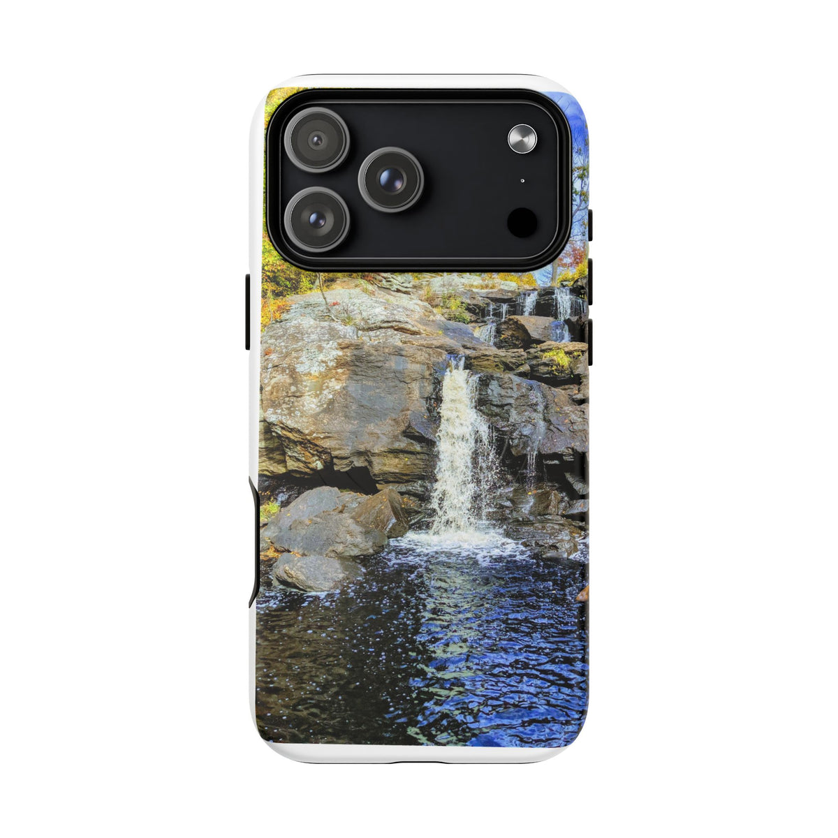 Waterfall Nature Photo Tough iPhone Case — Scenic Landscape Magnetic Cover, Impact-Resistant Phone Case, Nature Lover Gift