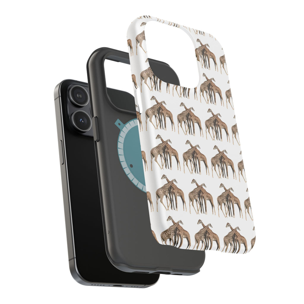Giraffe Nature Photo Magnetic iPhone & Samsung Case — MagSafe Compatible, Dual-Layer Impact-Resistant Cover, Wildlife Gift