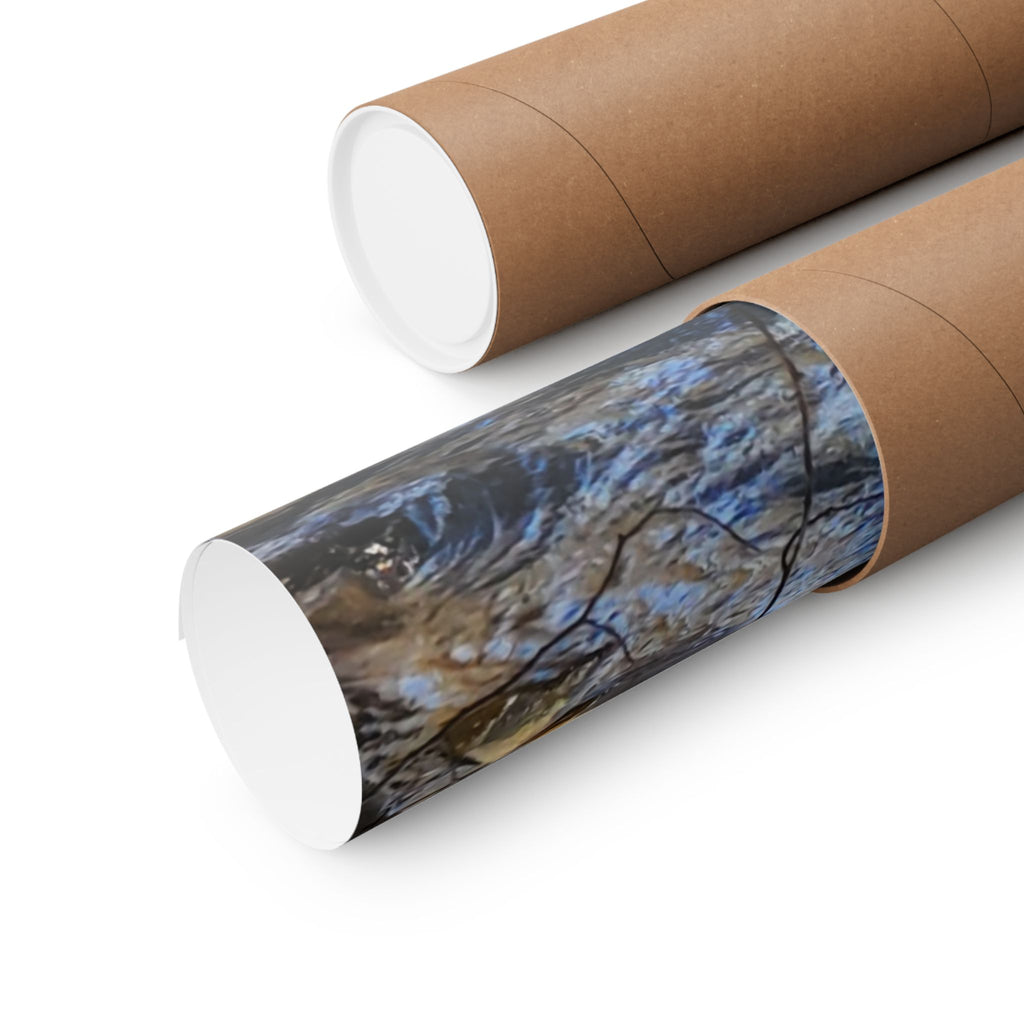 River Stream Nature Poster — Matte Vertical Wall Art for Home & Cabin Décor