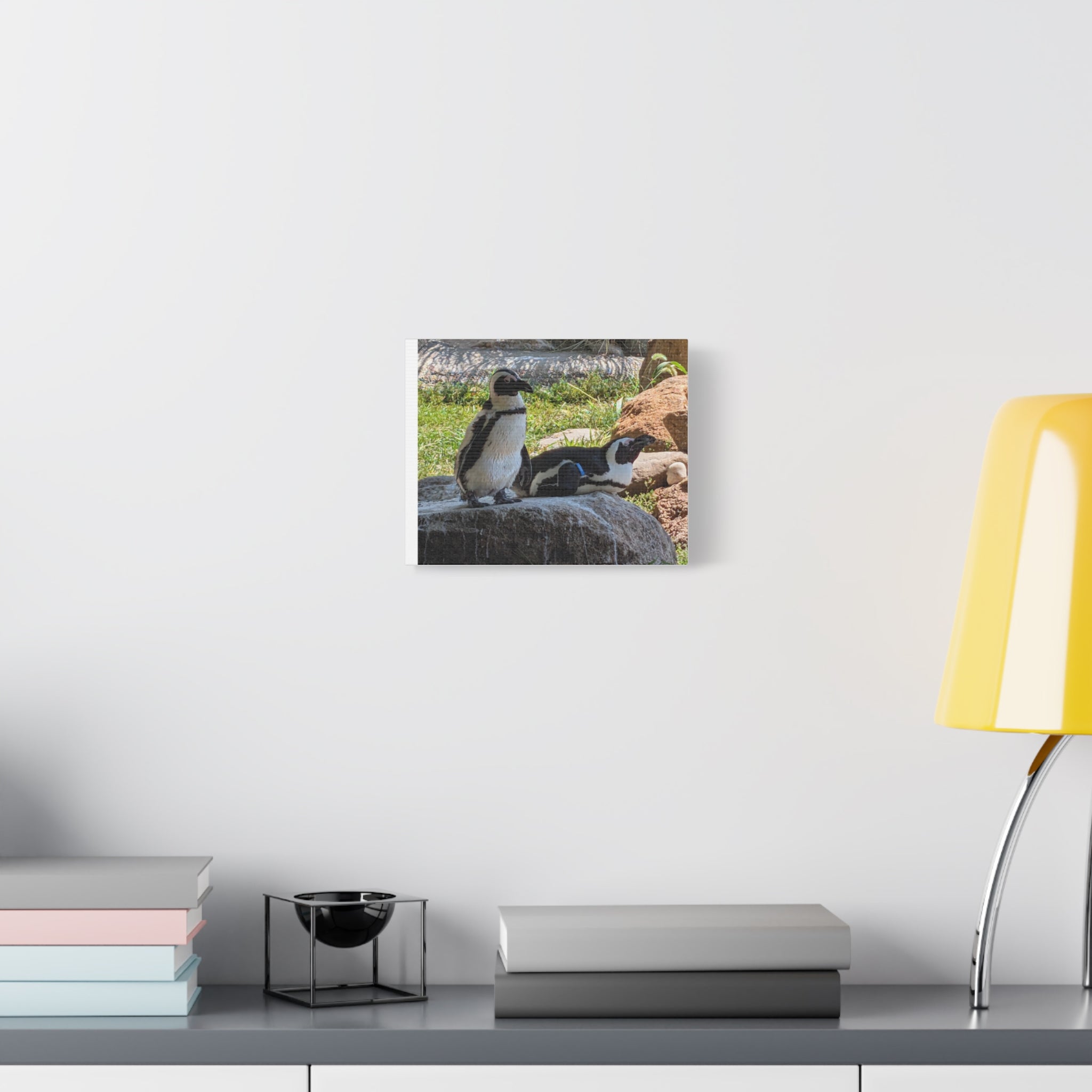 Penguin Pair Matte Canvas Print (Stretched 1.25")