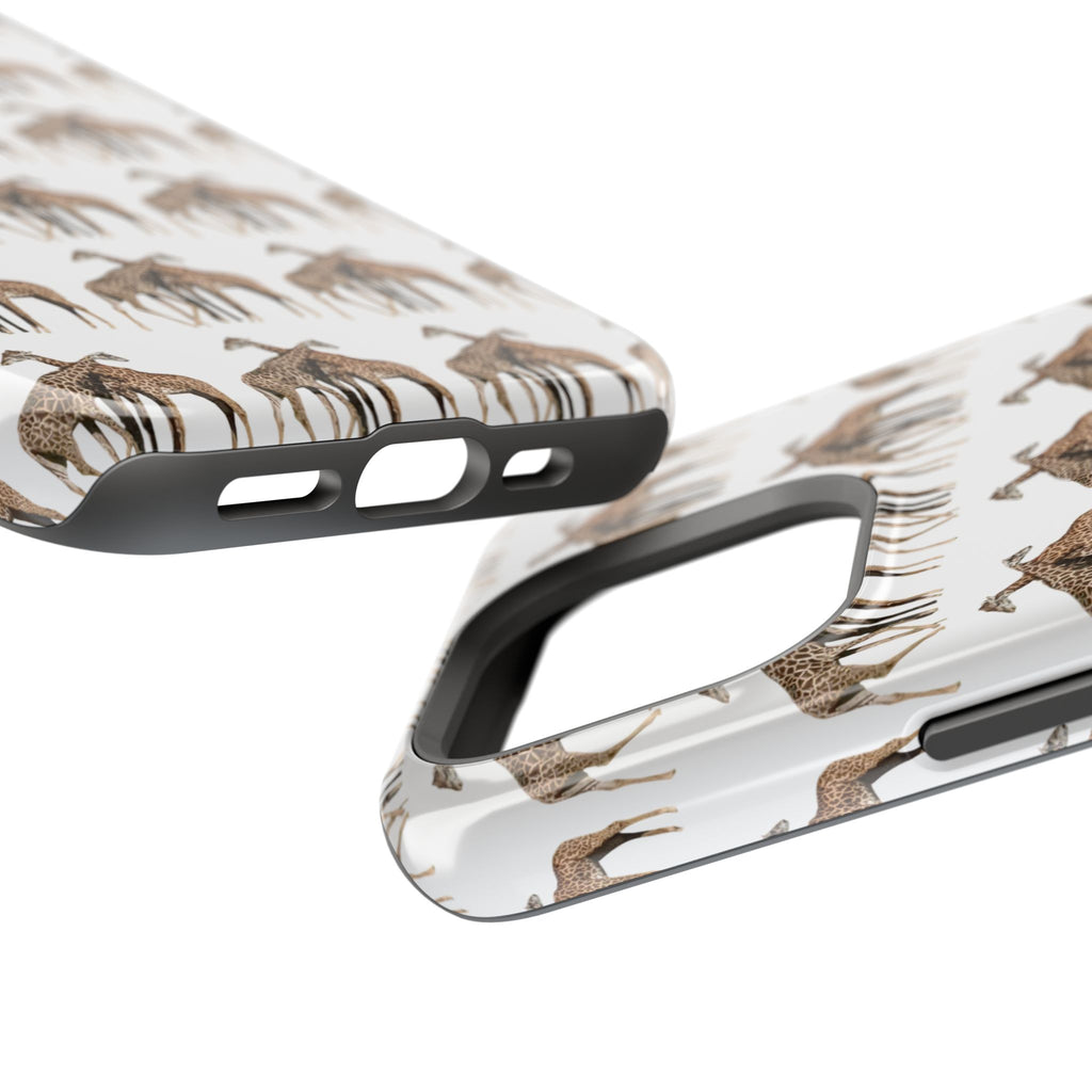 Giraffe Nature Photo Magnetic iPhone & Samsung Case — MagSafe Compatible, Dual-Layer Impact-Resistant Cover, Wildlife Gift