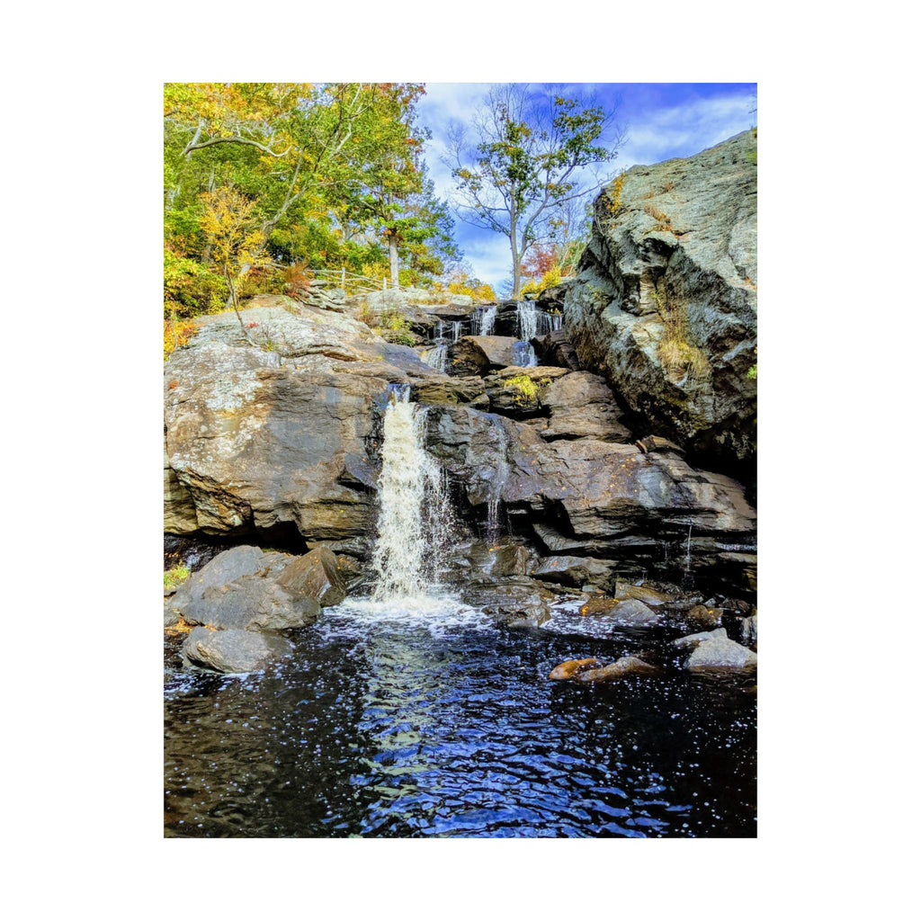 Waterfall Nature Poster — Vertical Matte Landscape Print