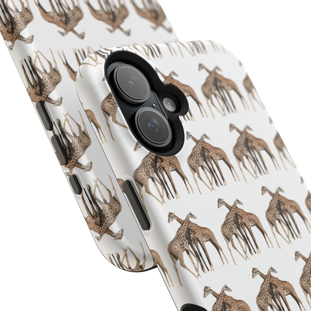 Giraffe Nature Photo Magnetic iPhone & Samsung Case — MagSafe Compatible, Dual-Layer Impact-Resistant Cover, Wildlife Gift