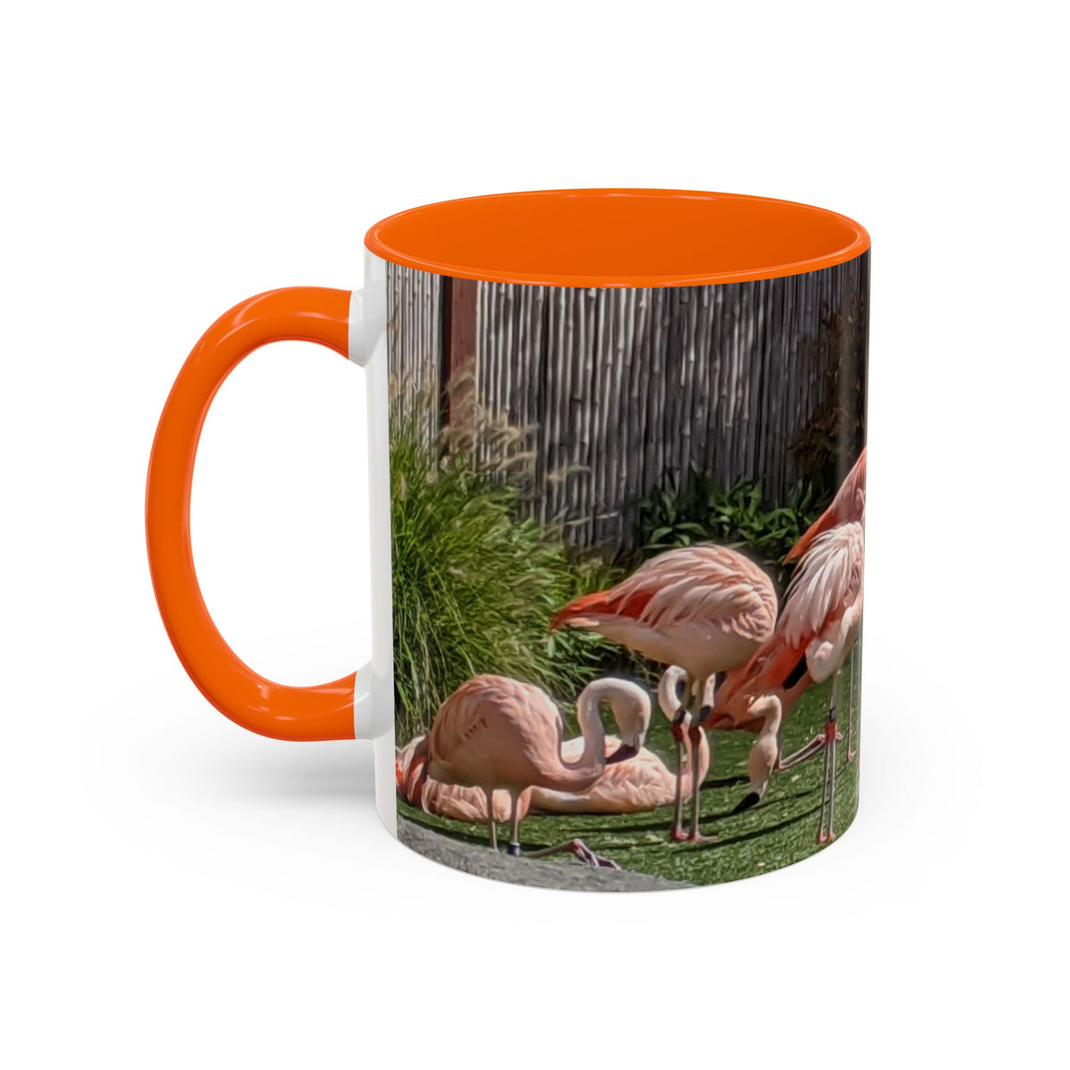 Flamingo Coffee Mug — Pink Tropical Bird Photo Print, Ceramic Tea Cup, Nature Gift, 11oz or 15oz