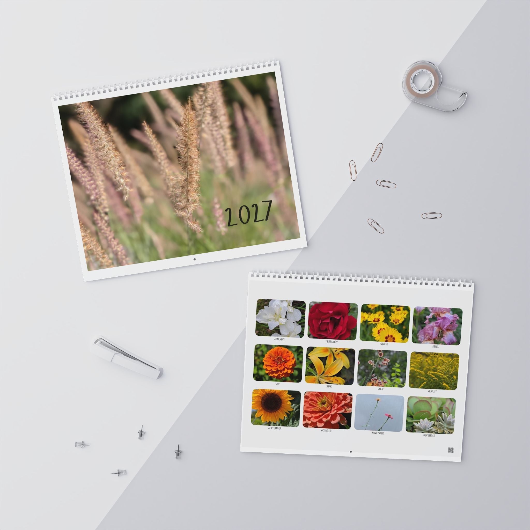 2027 Floral Wall Calendar — Monthly Photo Calendar