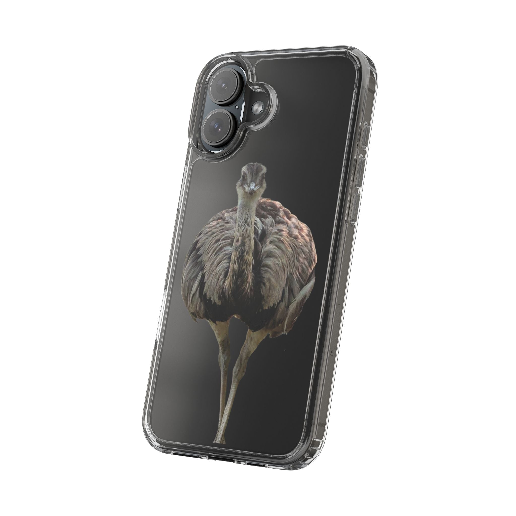 Clear Phone Case — Cute Emu Bird Design