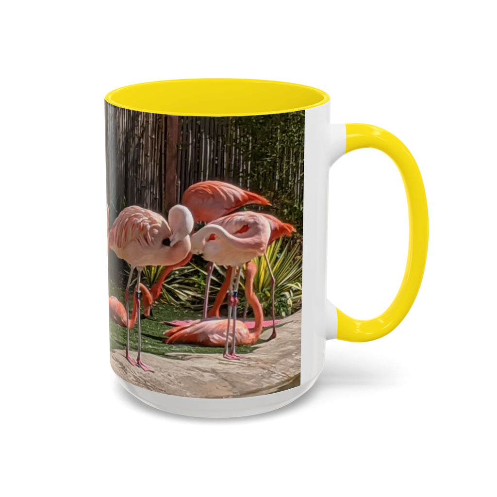 Flamingo Coffee Mug — Pink Tropical Bird Photo Print, Ceramic Tea Cup, Nature Gift, 11oz or 15oz