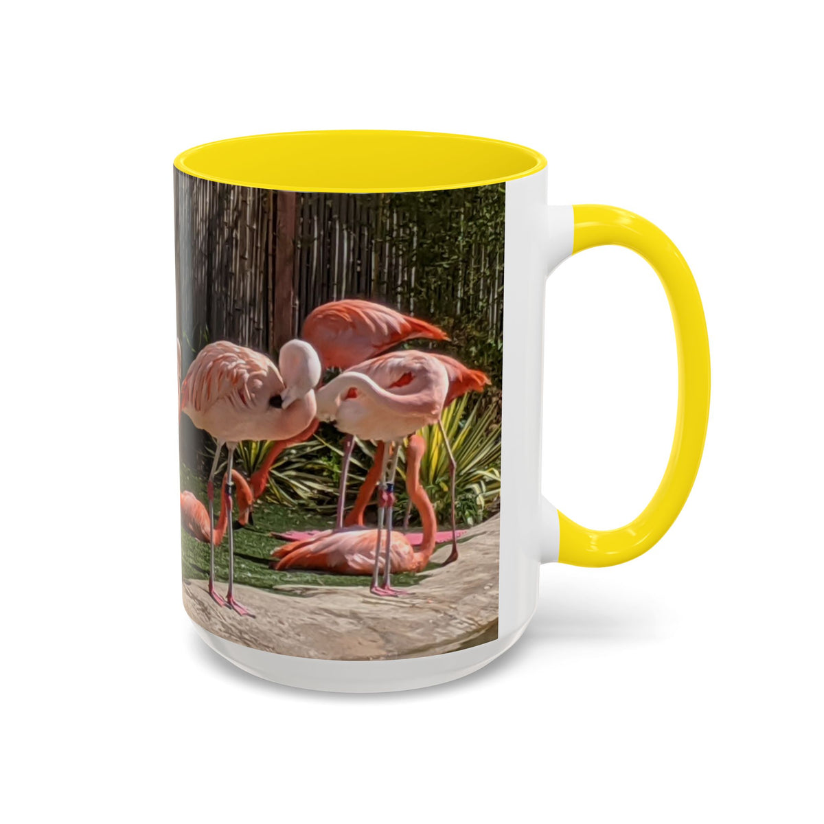 Flamingo Coffee Mug — Pink Tropical Bird Photo Print, Ceramic Tea Cup, Nature Gift, 11oz or 15oz