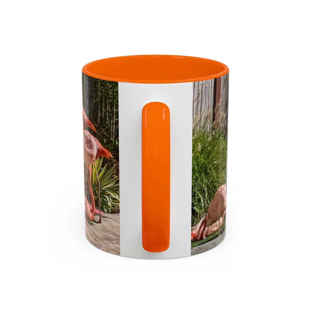Flamingo Coffee Mug — Pink Tropical Bird Photo Print, Ceramic Tea Cup, Nature Gift, 11oz or 15oz