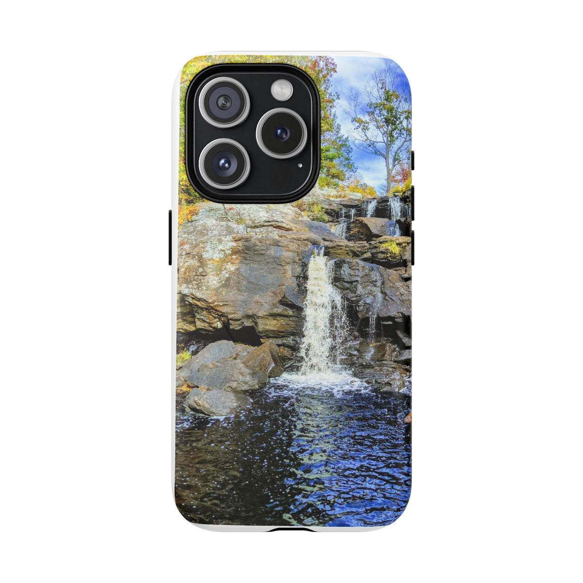 Waterfall Nature Photo Tough iPhone Case — Scenic Landscape Magnetic Cover, Impact-Resistant Phone Case, Nature Lover Gift