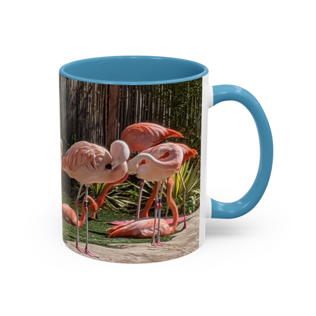 Flamingo Coffee Mug — Pink Tropical Bird Photo Print, Ceramic Tea Cup, Nature Gift, 11oz or 15oz