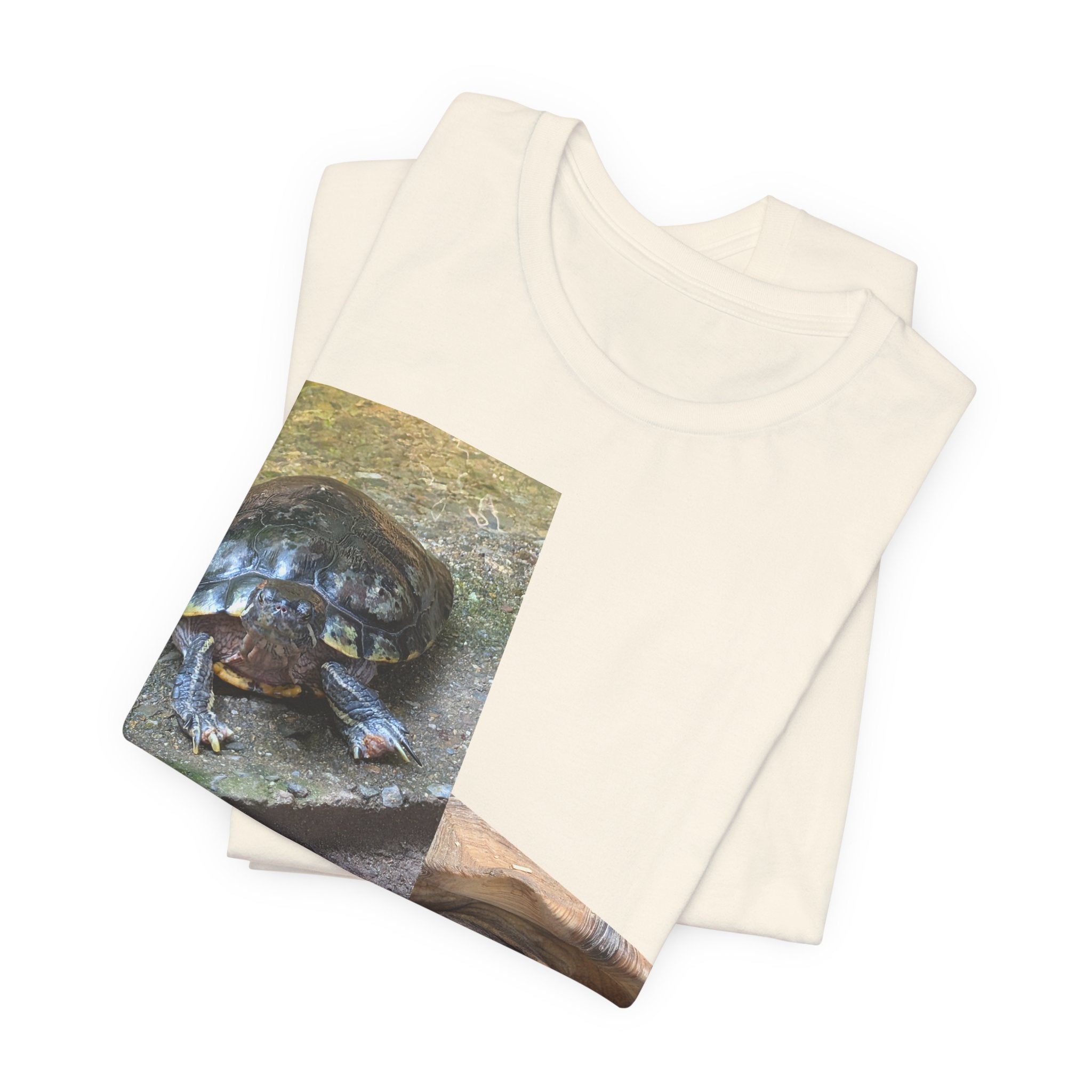 Turtle Photo Collage T-Shirt — Cute Turtle Face Wildlife Graphic Tee, Nature-Inspired Shirt, Turtle Lover Gift