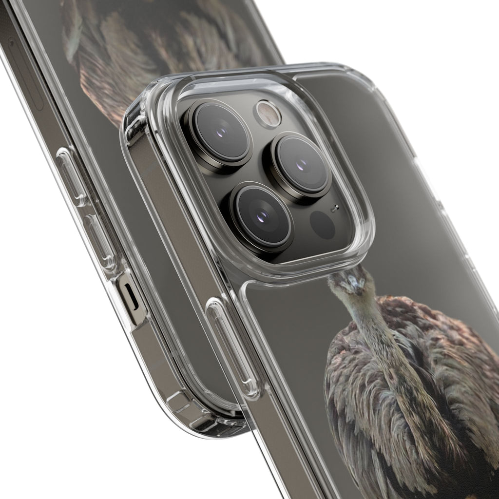 Clear Phone Case — Cute Emu Bird Design