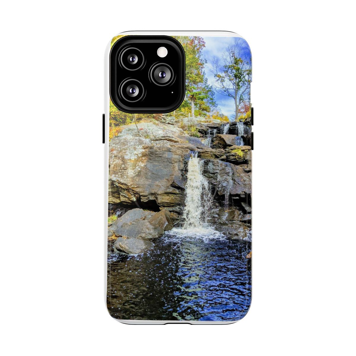 Waterfall Nature Photo Tough iPhone Case — Scenic Landscape Magnetic Cover, Impact-Resistant Phone Case, Nature Lover Gift
