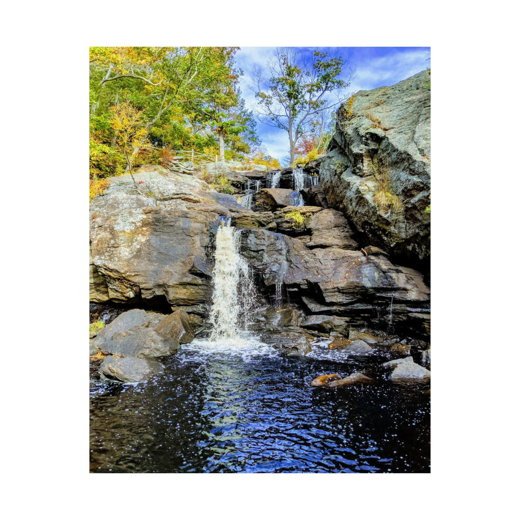 Waterfall Nature Poster — Vertical Matte Landscape Print