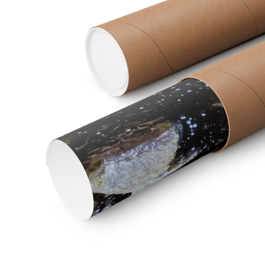 Waterfall Nature Poster — Vertical Matte Landscape Print