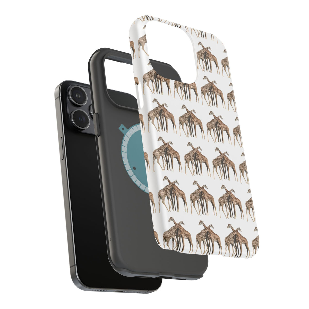 Giraffe Nature Photo Magnetic iPhone & Samsung Case — MagSafe Compatible, Dual-Layer Impact-Resistant Cover, Wildlife Gift