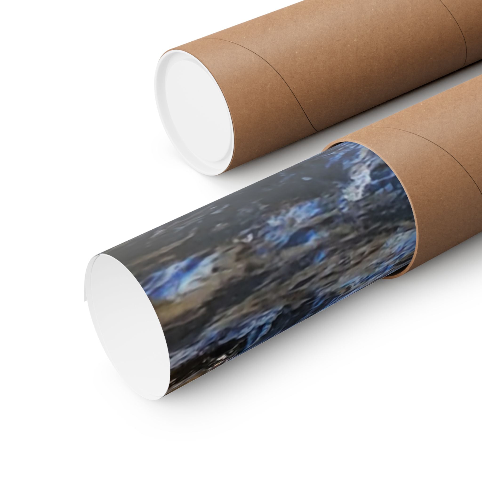 River Stream Nature Poster — Matte Vertical Wall Art for Home & Cabin Décor