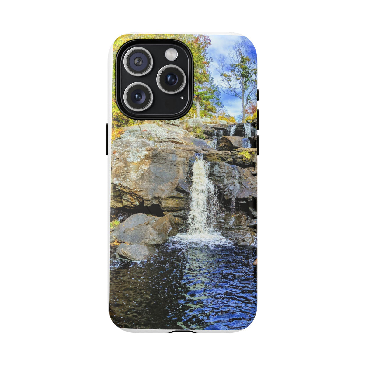 Waterfall Nature Photo Tough iPhone Case — Scenic Landscape Magnetic Cover, Impact-Resistant Phone Case, Nature Lover Gift