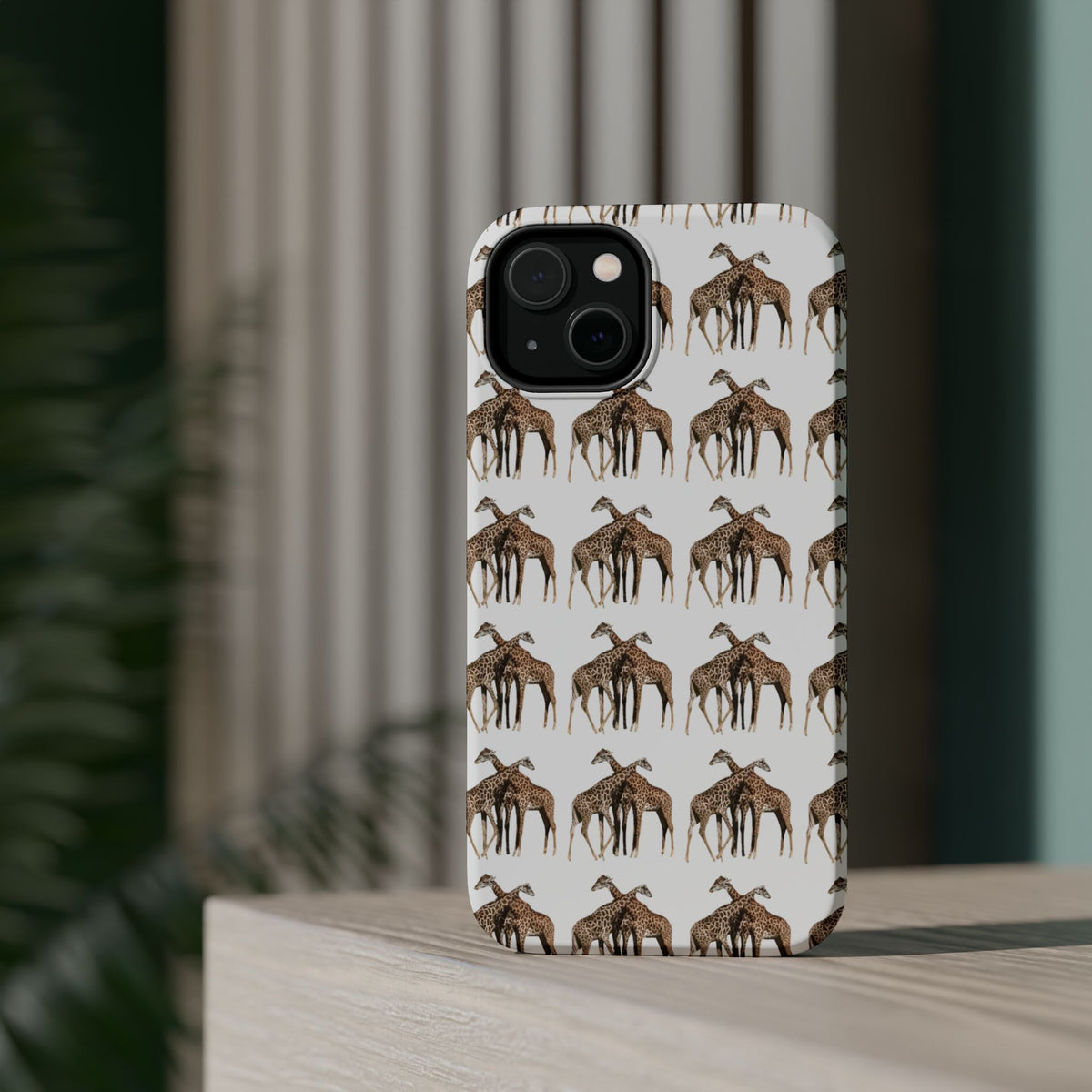 Giraffe Nature Photo Magnetic iPhone & Samsung Case — MagSafe Compatible, Dual-Layer Impact-Resistant Cover, Wildlife Gift