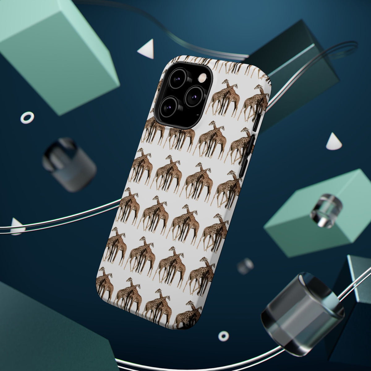 Giraffe Nature Photo Magnetic iPhone & Samsung Case — MagSafe Compatible, Dual-Layer Impact-Resistant Cover, Wildlife Gift