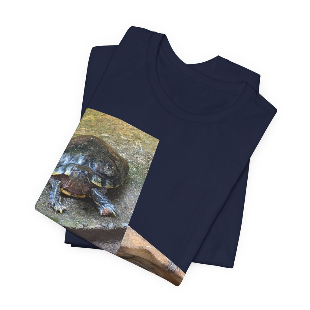 Turtle Photo Collage T-Shirt — Cute Turtle Face Wildlife Graphic Tee, Nature-Inspired Shirt, Turtle Lover Gift