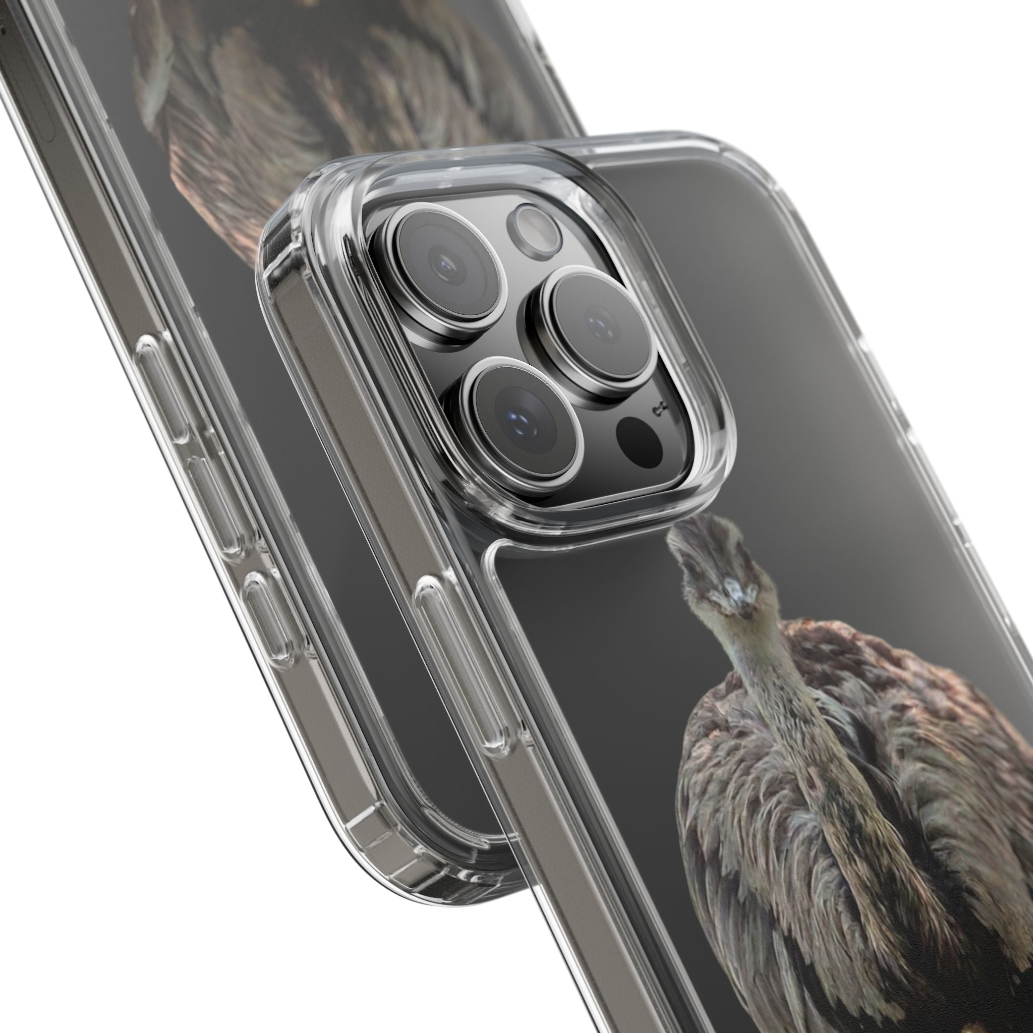 Clear Phone Case — Cute Emu Bird Design