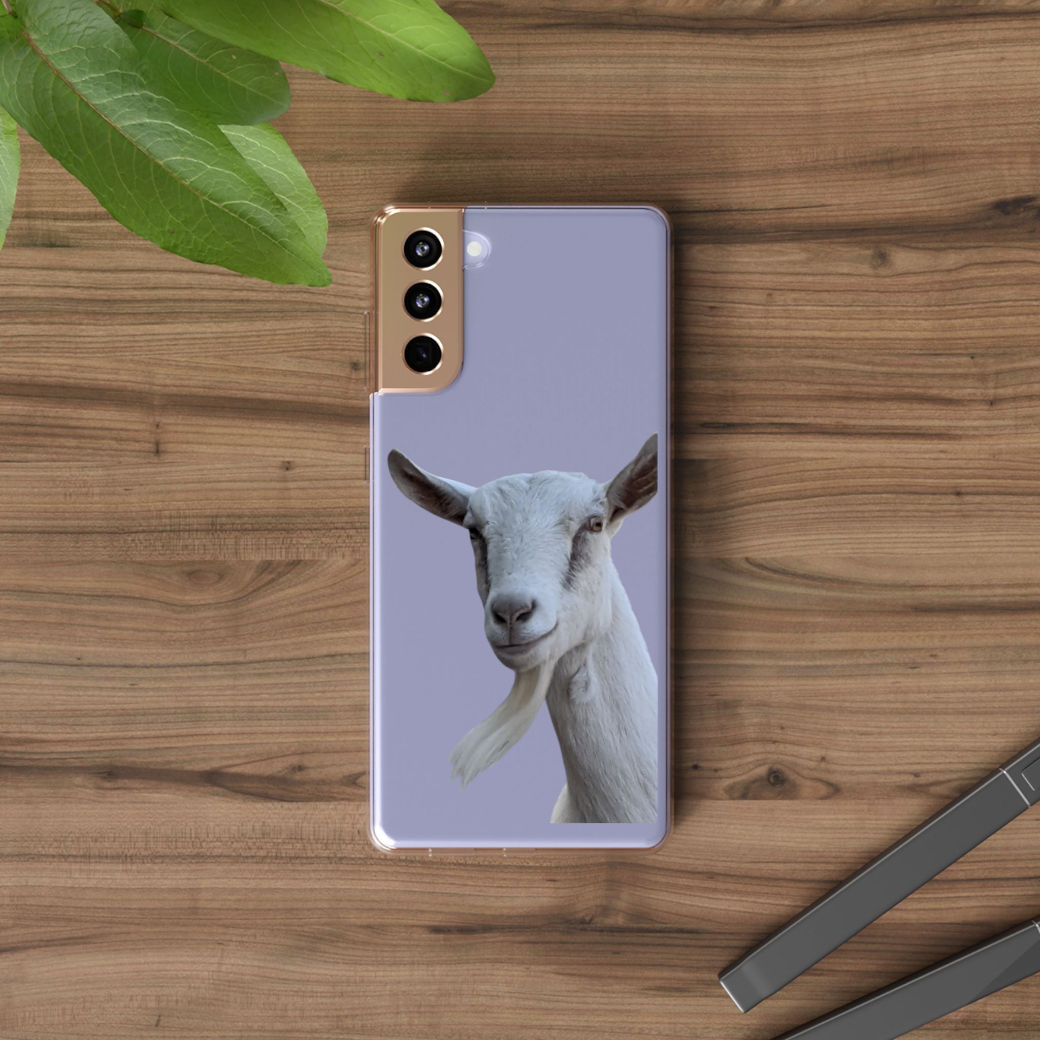Goat Portrait Clear Phone Case