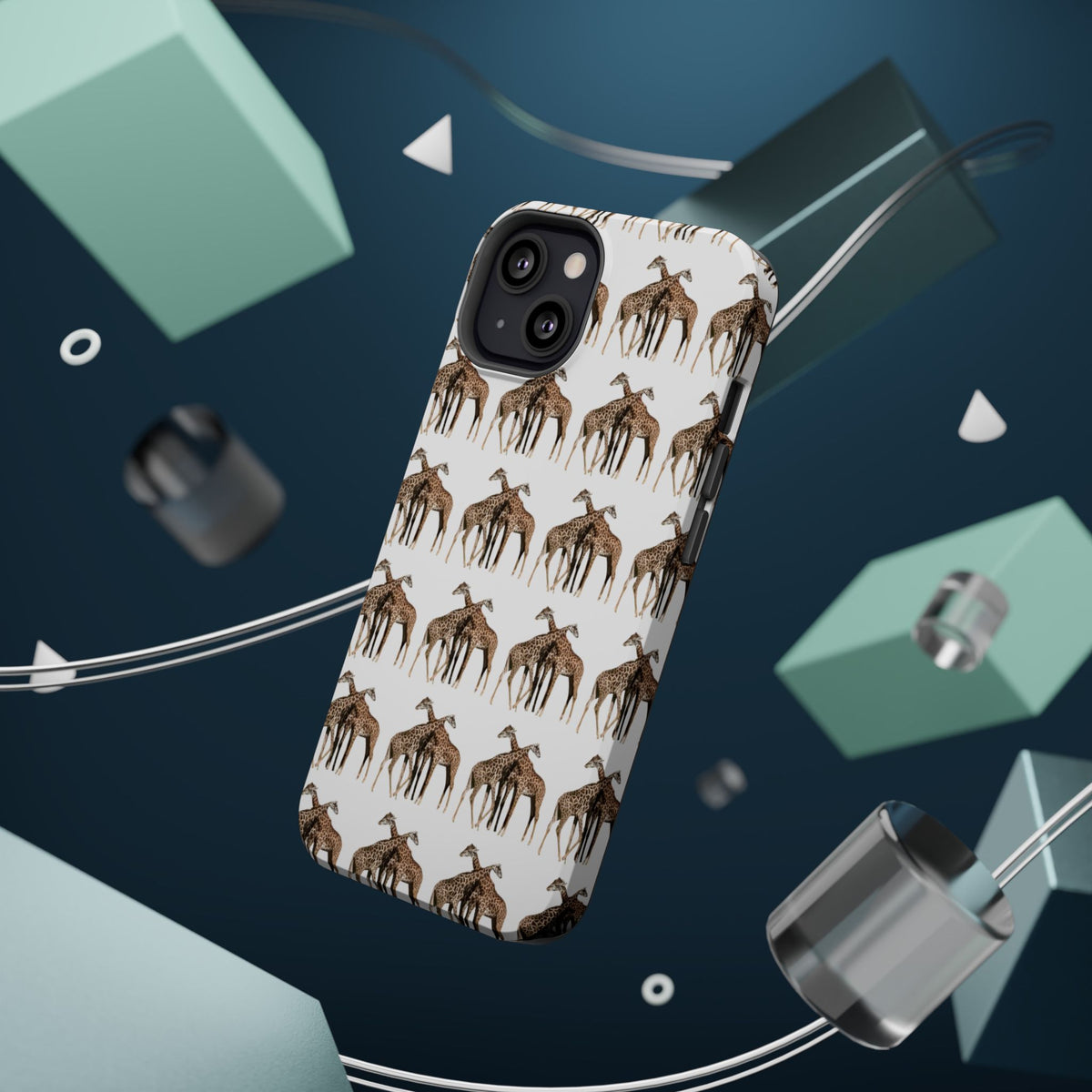 Giraffe Nature Photo Magnetic iPhone & Samsung Case — MagSafe Compatible, Dual-Layer Impact-Resistant Cover, Wildlife Gift
