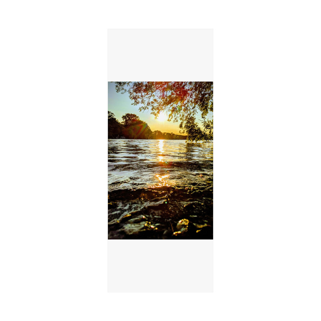 Golden Lake Sunset Matte Poster — Nature Photography Wall Art, Scenic Landscape Print, 46 Sizes