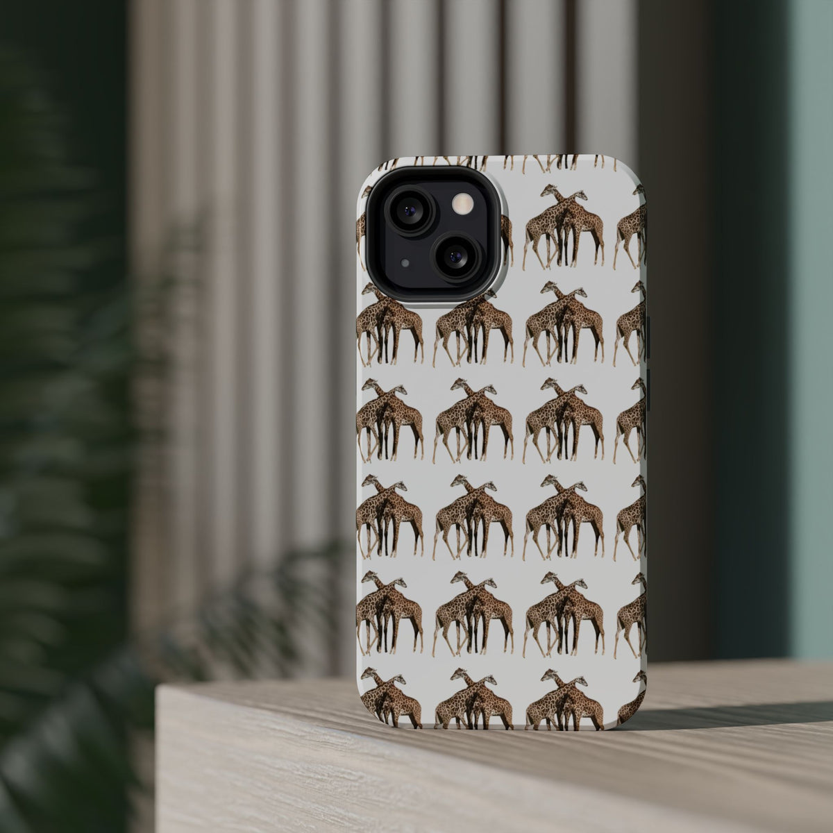 Giraffe Nature Photo Magnetic iPhone & Samsung Case — MagSafe Compatible, Dual-Layer Impact-Resistant Cover, Wildlife Gift