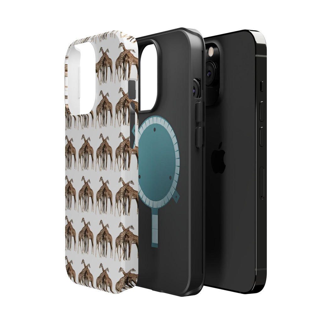 Giraffe Nature Photo Magnetic iPhone & Samsung Case — MagSafe Compatible, Dual-Layer Impact-Resistant Cover, Wildlife Gift