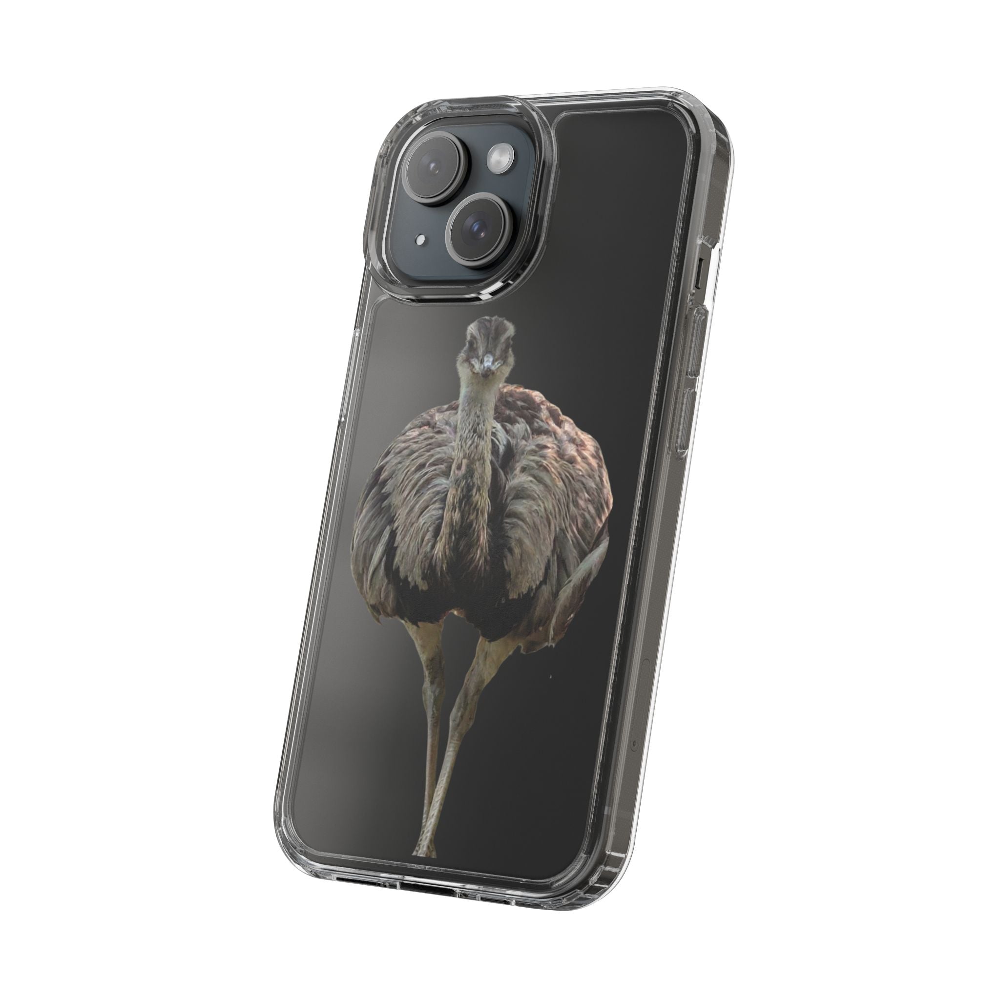Clear Phone Case — Cute Emu Bird Design