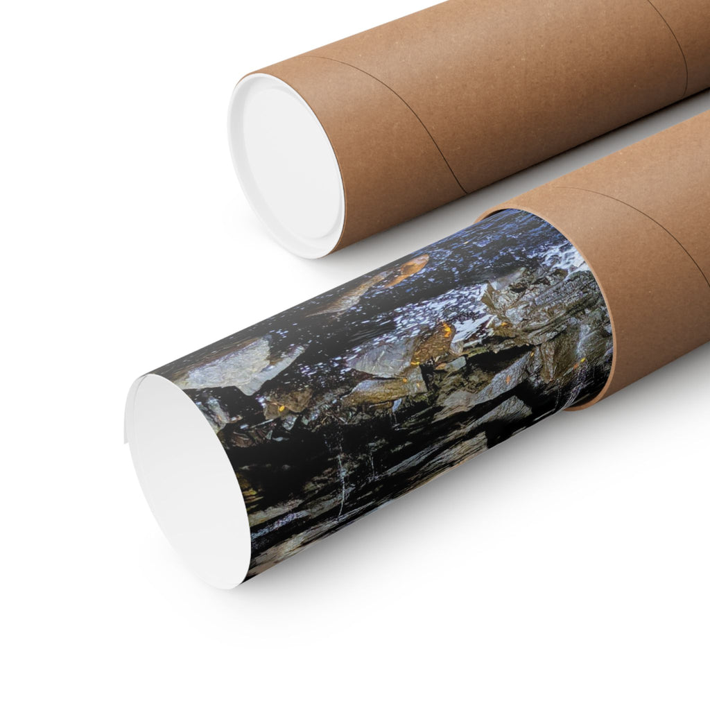 Waterfall Nature Poster — Vertical Matte Landscape Print