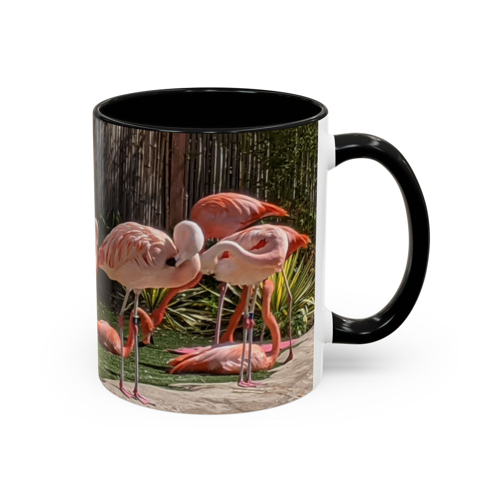 Flamingo Coffee Mug — Pink Tropical Bird Photo Print, Ceramic Tea Cup, Nature Gift, 11oz or 15oz