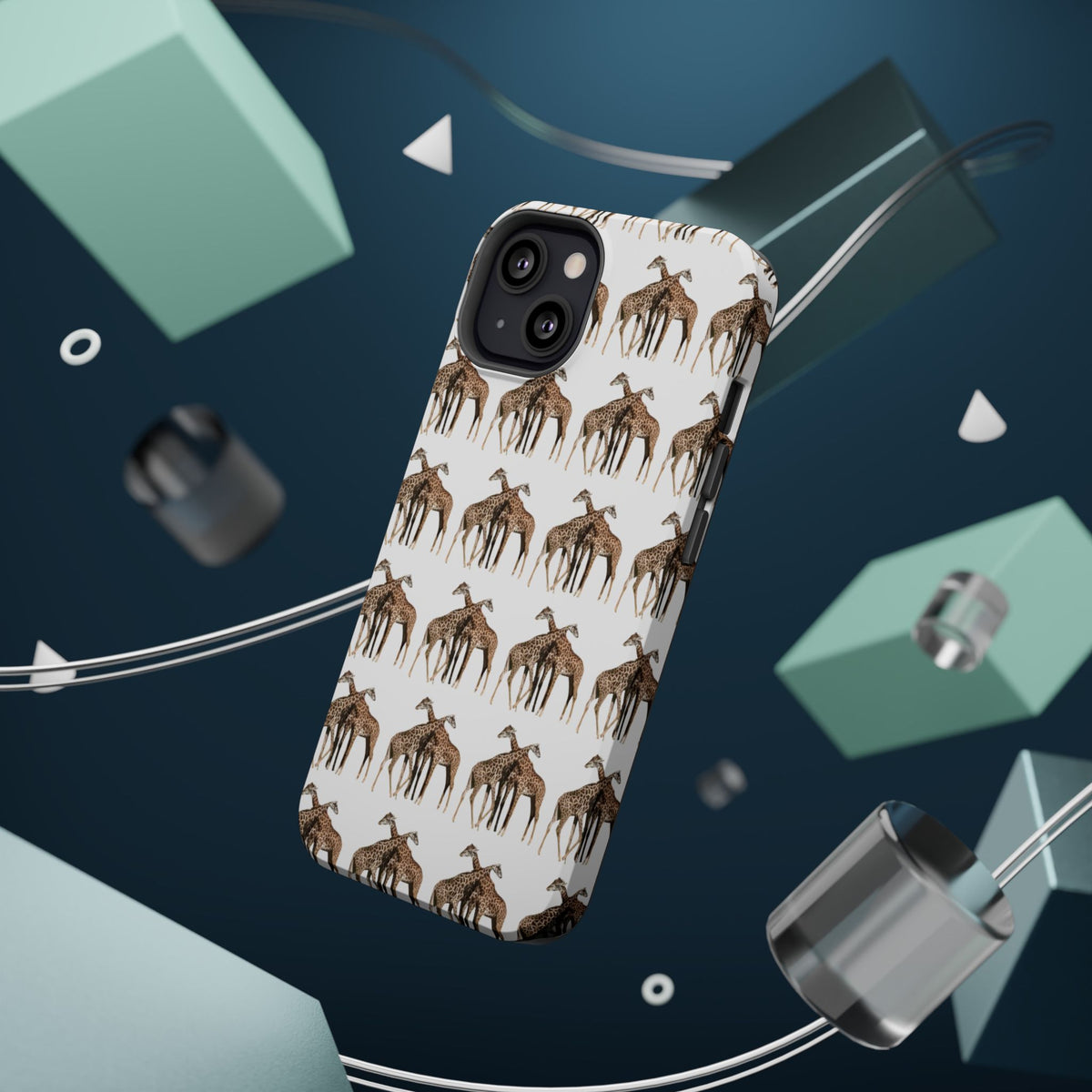 Giraffe Nature Photo Magnetic iPhone & Samsung Case — MagSafe Compatible, Dual-Layer Impact-Resistant Cover, Wildlife Gift