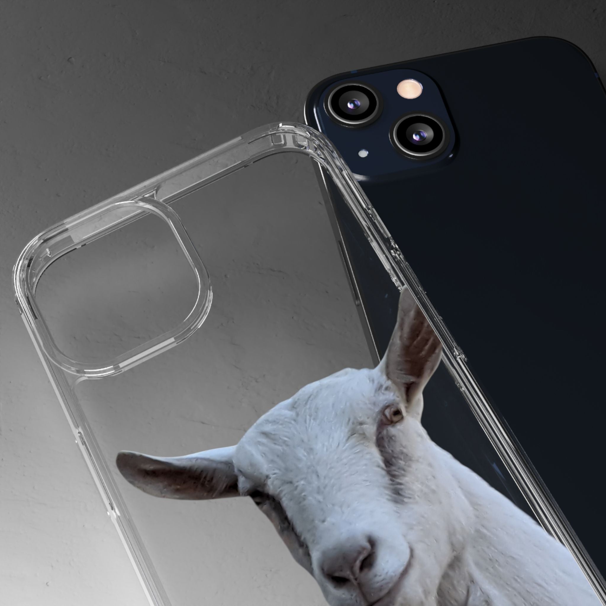 Goat Portrait Clear Phone Case