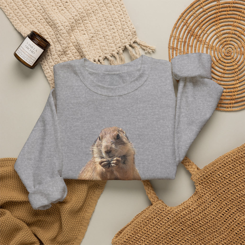 Prairie Dog Crewneck Sweatshirt — Cute Sitting Prairie Dog Graphic