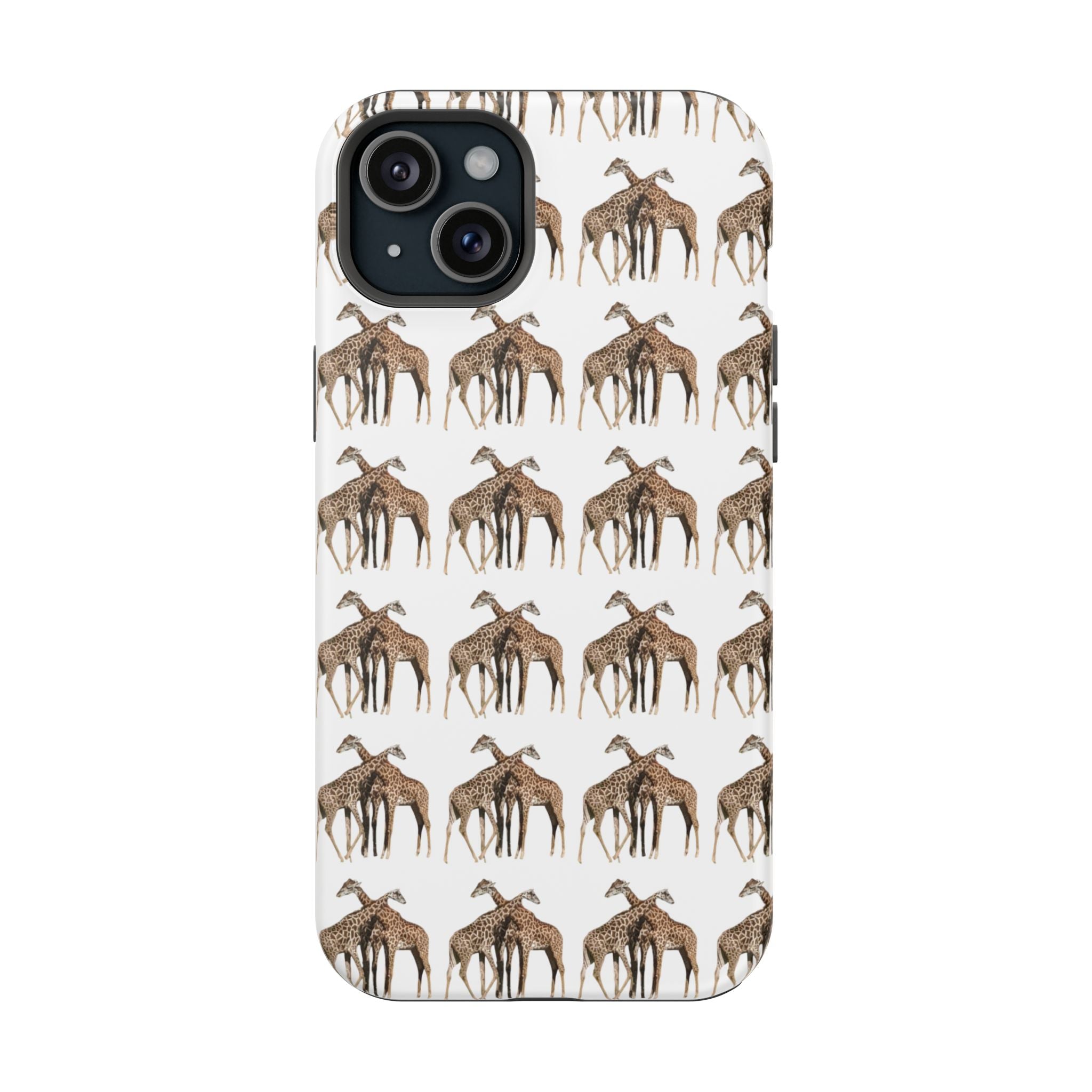 Giraffe Nature Photo Magnetic iPhone & Samsung Case — MagSafe Compatible, Dual-Layer Impact-Resistant Cover, Wildlife Gift