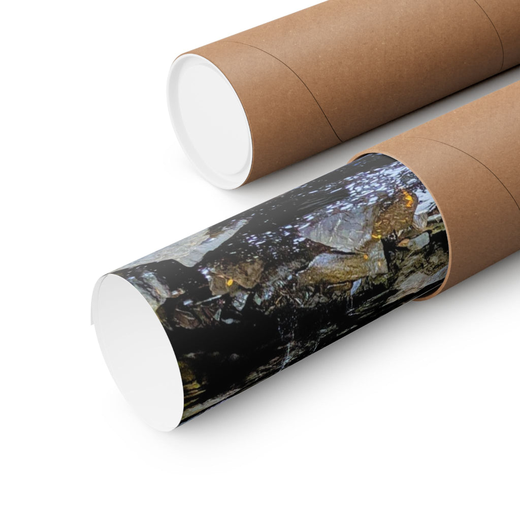 Waterfall Nature Poster — Vertical Matte Landscape Print