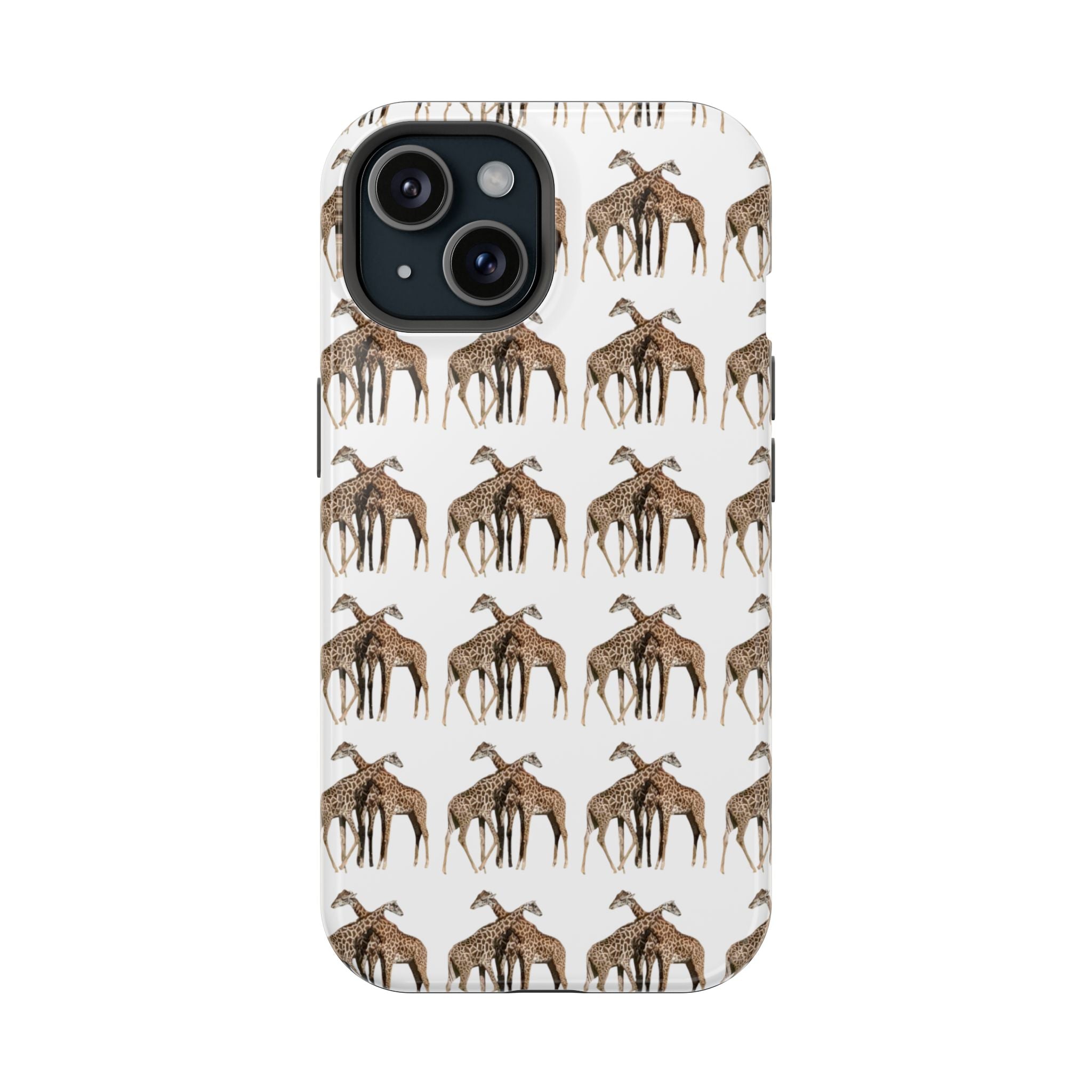 Giraffe Nature Photo Magnetic iPhone & Samsung Case — MagSafe Compatible, Dual-Layer Impact-Resistant Cover, Wildlife Gift
