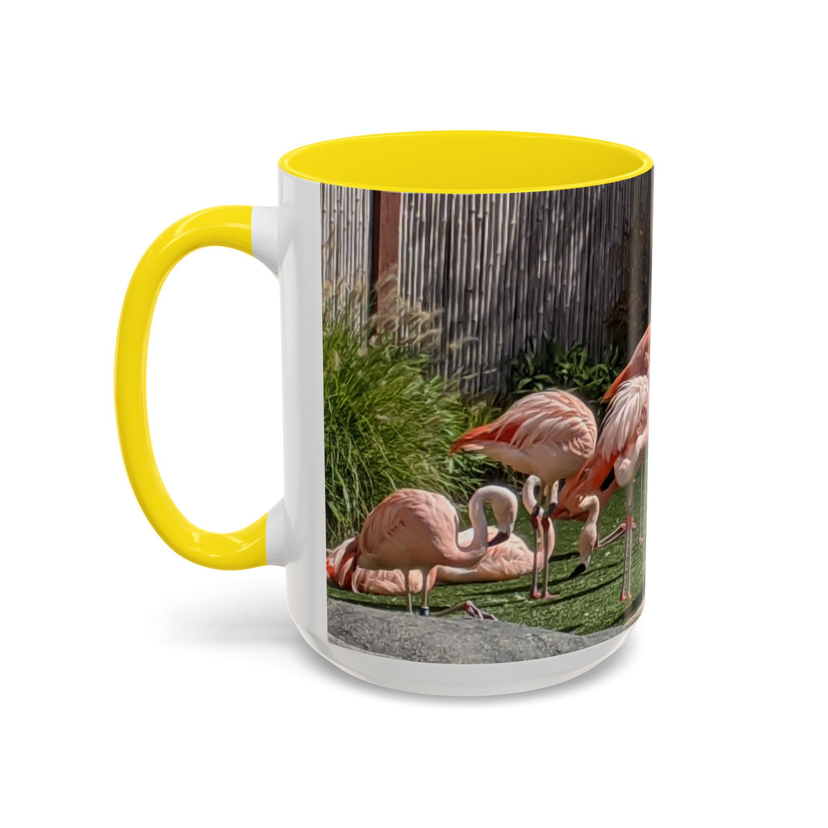 Flamingo Coffee Mug — Pink Tropical Bird Photo Print, Ceramic Tea Cup, Nature Gift, 11oz or 15oz