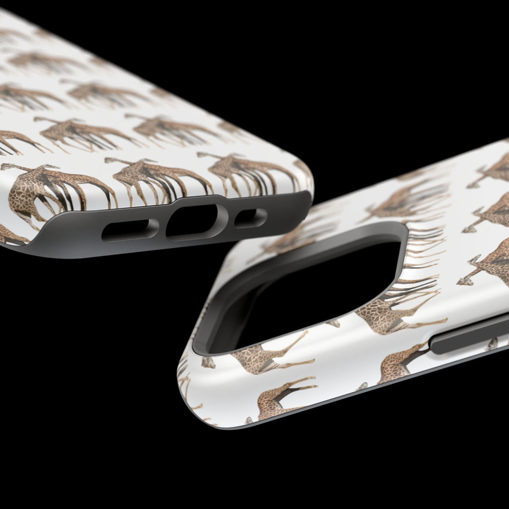 Giraffe Nature Photo Magnetic iPhone & Samsung Case — MagSafe Compatible, Dual-Layer Impact-Resistant Cover, Wildlife Gift