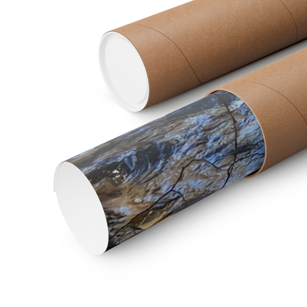 River Stream Nature Poster — Matte Vertical Wall Art for Home & Cabin Décor